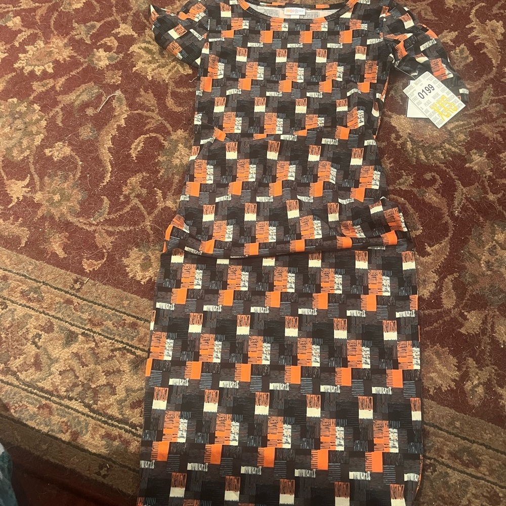 LuLaRoe Julia Casual Short-Sleeve Geometric Print Dress Size XXS